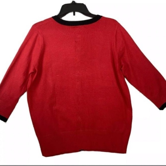 Grace Red Cardigan Sweater Size Medium - Picture 2 of 6
